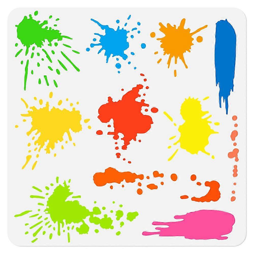 PET Hollow Out Drawing Painting Stencils for DIY Scrapbook Photo Album Mixed Shapes 300x300mm