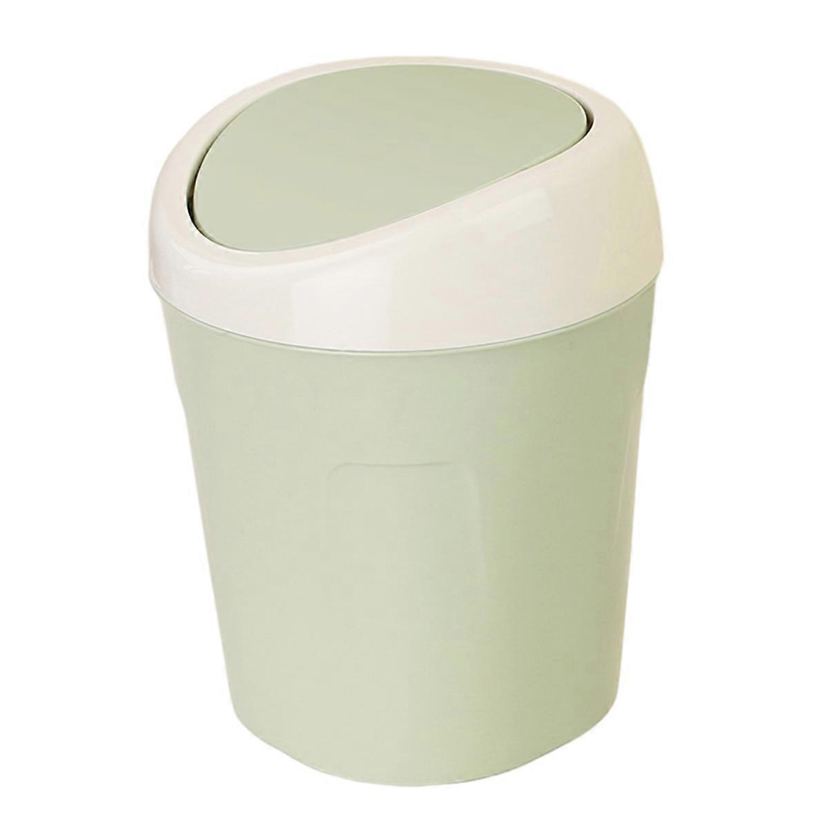 Mini Desktop Trash Can with Lid for Portable Storage