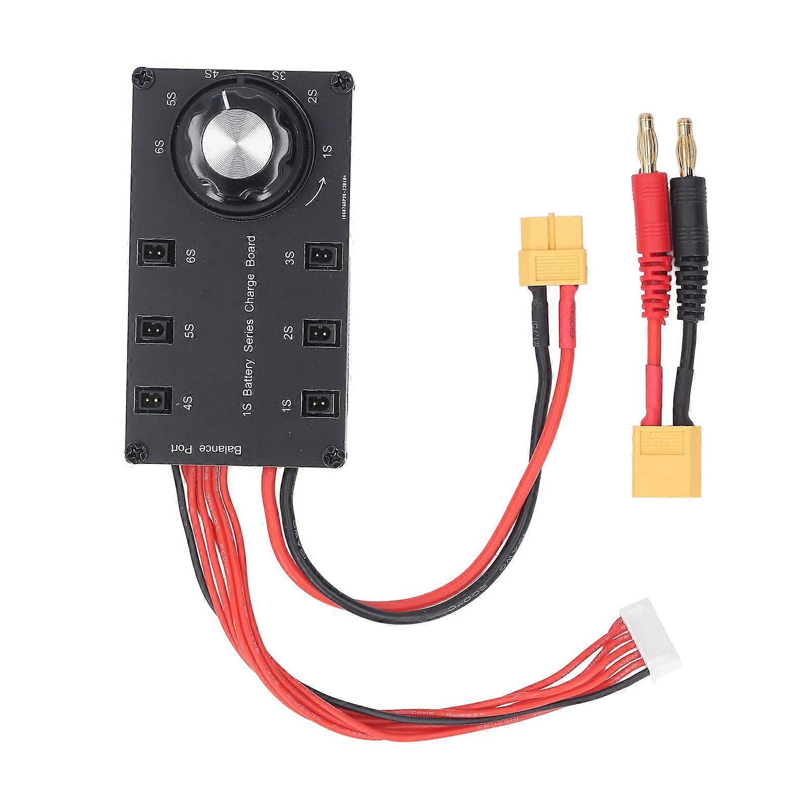 1S Series Charging Board 6 Channel LiPo Battery Series Charger Board Support PH2.0 A30 Plug