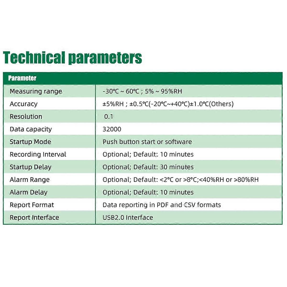 TempG03 USB Temp & Humidity Data Logger Reusable TEMP Data Logger Recorder Humiture Recording Meter