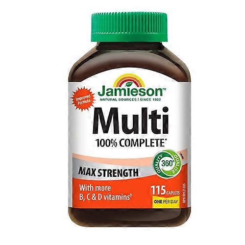 Jamieson Vitamins 100% Complete Multi Max Strength, 115 Count (Pack of 2)