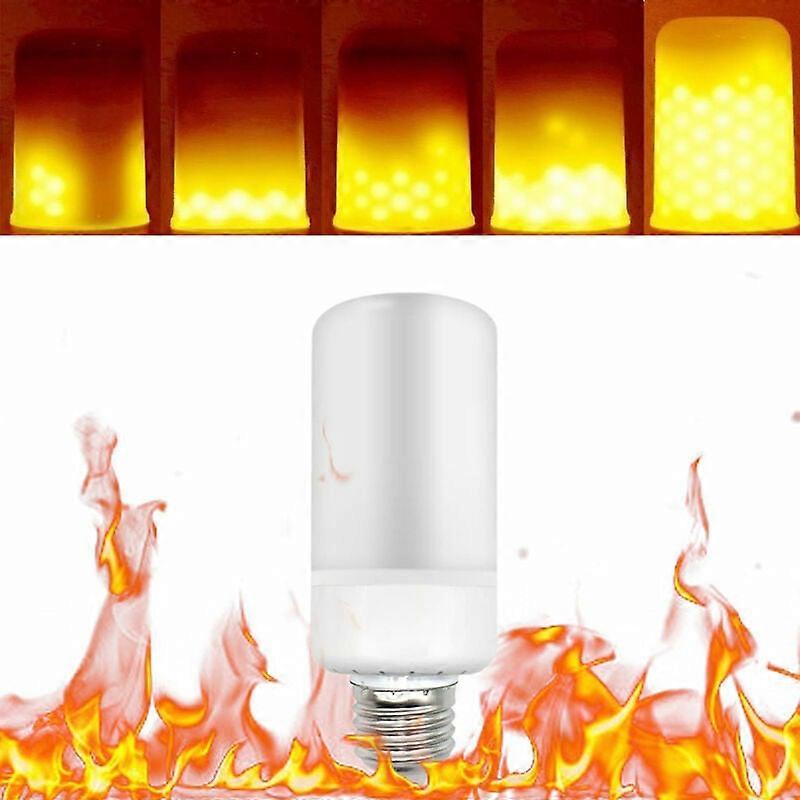 LED Flickering Flame Fire Effect Lighting Bulb 3 Modes E27 SMD2835 Decorative Lamp