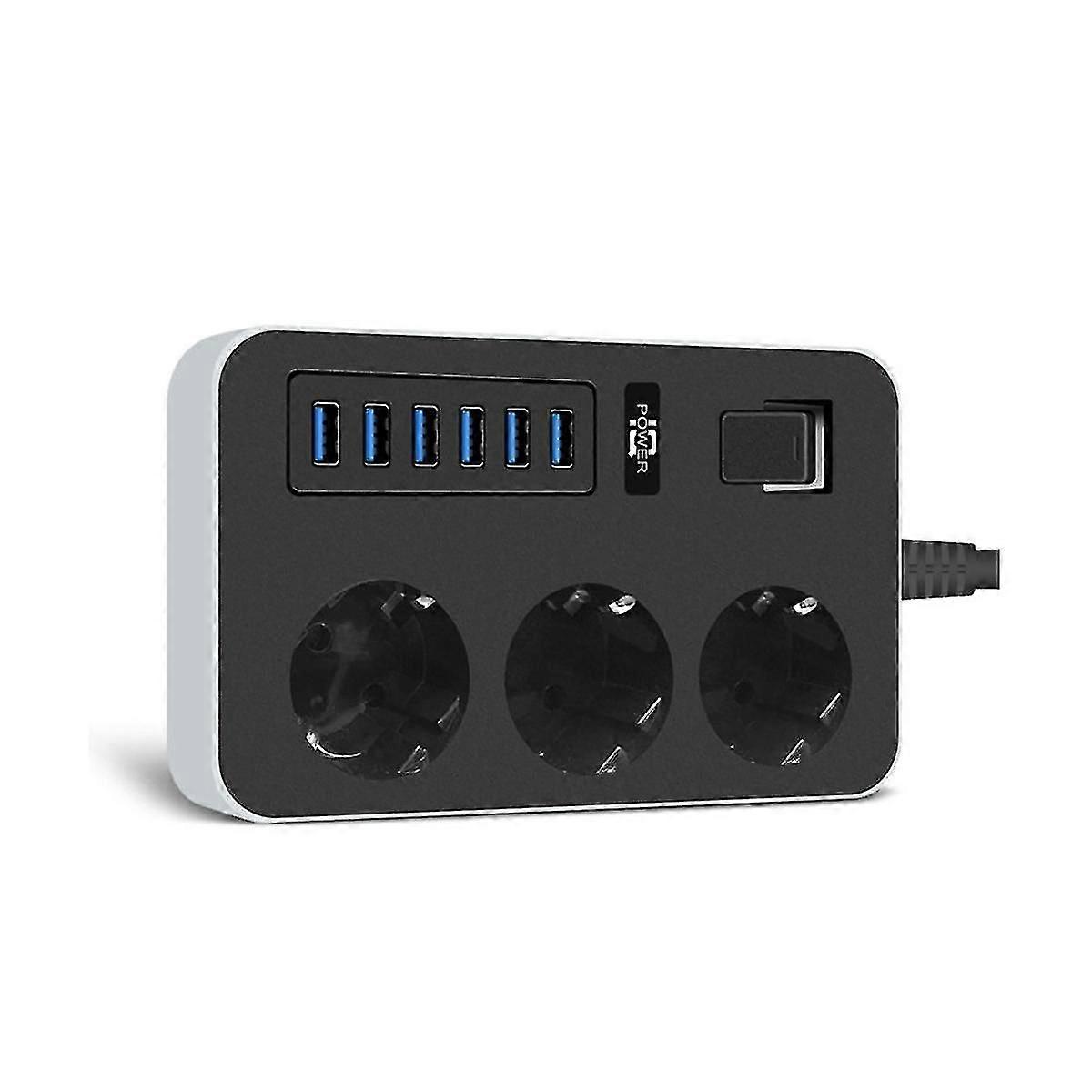 Ac Outlet Power Strip Multiprise Extension Cord Electrical Socket With Usb Ports Fast Charing(a) Eu