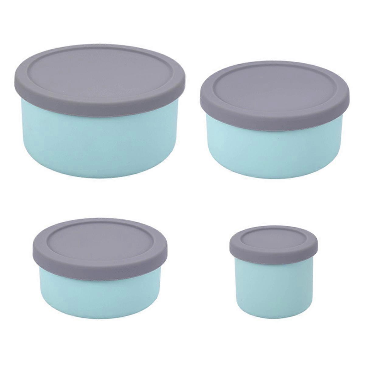 Silicone Food Storage Containers with Lids Leak Proof Space Saving Reusable Meal Prep Airtight Cont