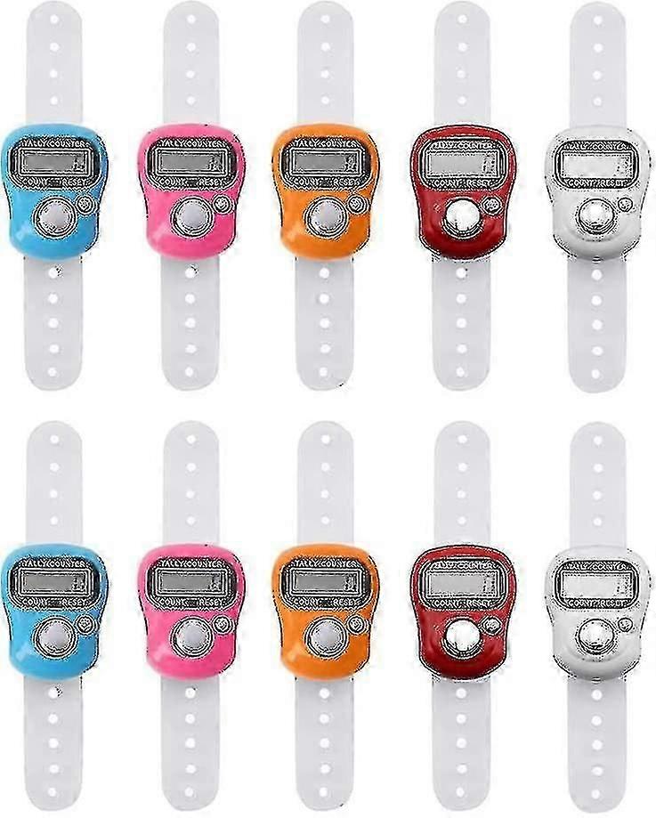 Finger Counter, 10pcs Hand Counter, Finger Counter, Electronic Counter Lap Counter, with LCD Display and Resettable, for Muslim