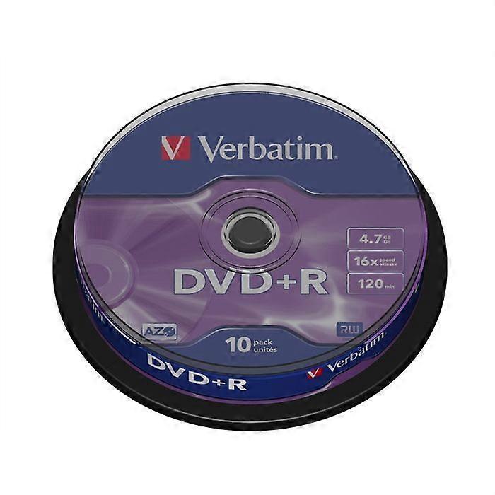 Lote de 10 VERBATIM DVD+R 4.7GB x16