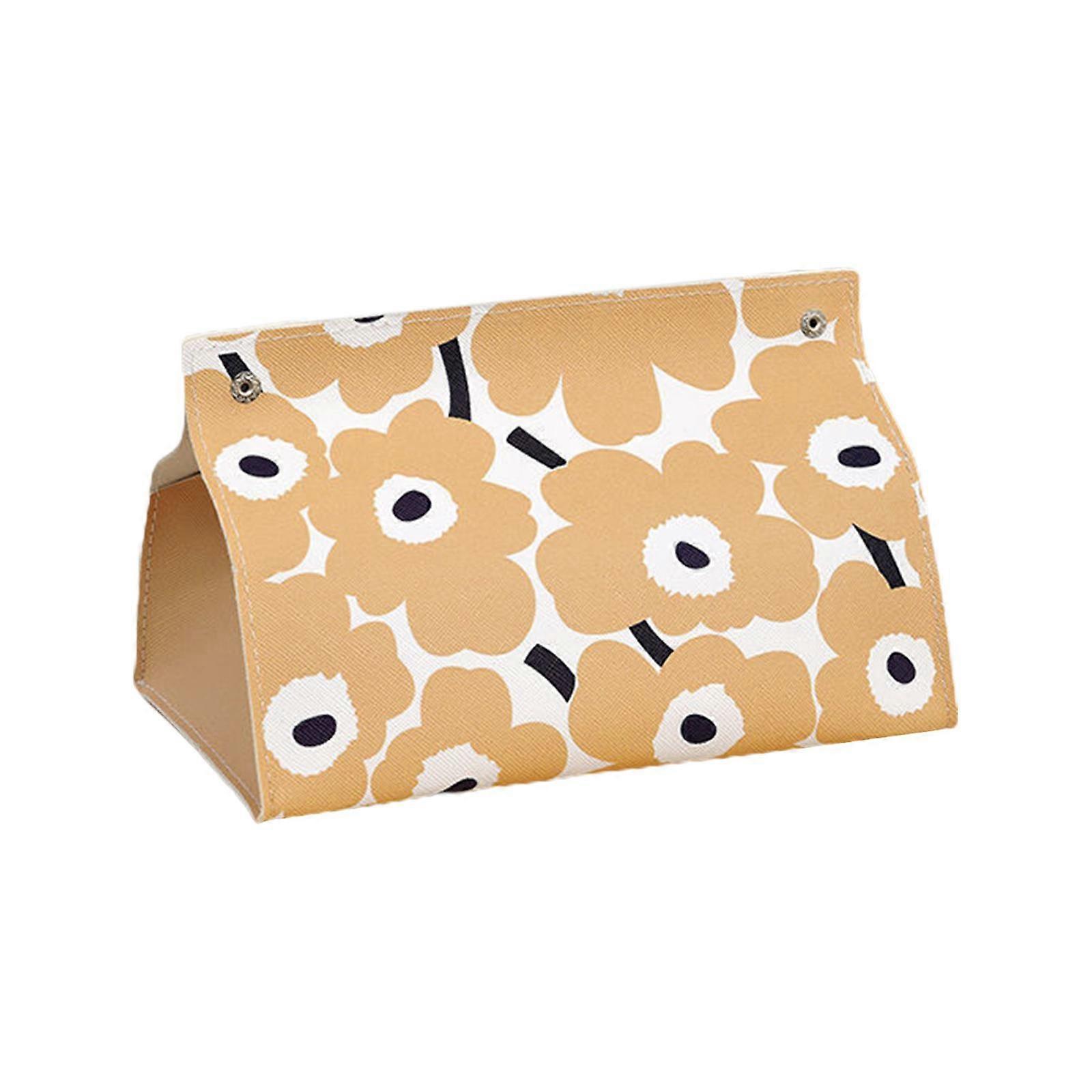 Tissue Box PU Leather Ornament Rectangular Paper Holder for Room
