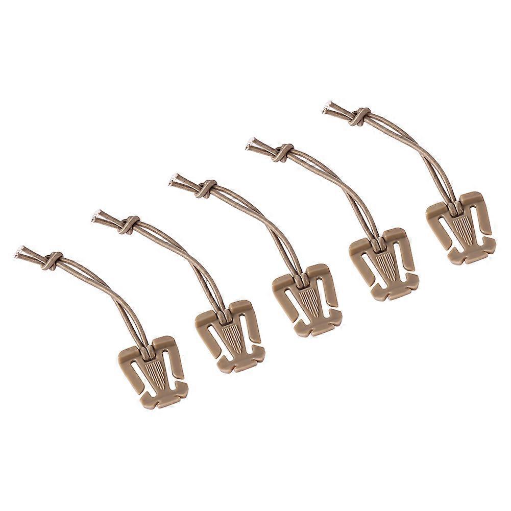 5pcs Useful Tactical Strap Management Tool Buckle Winder Tool For Outdoor Activities(khaki)