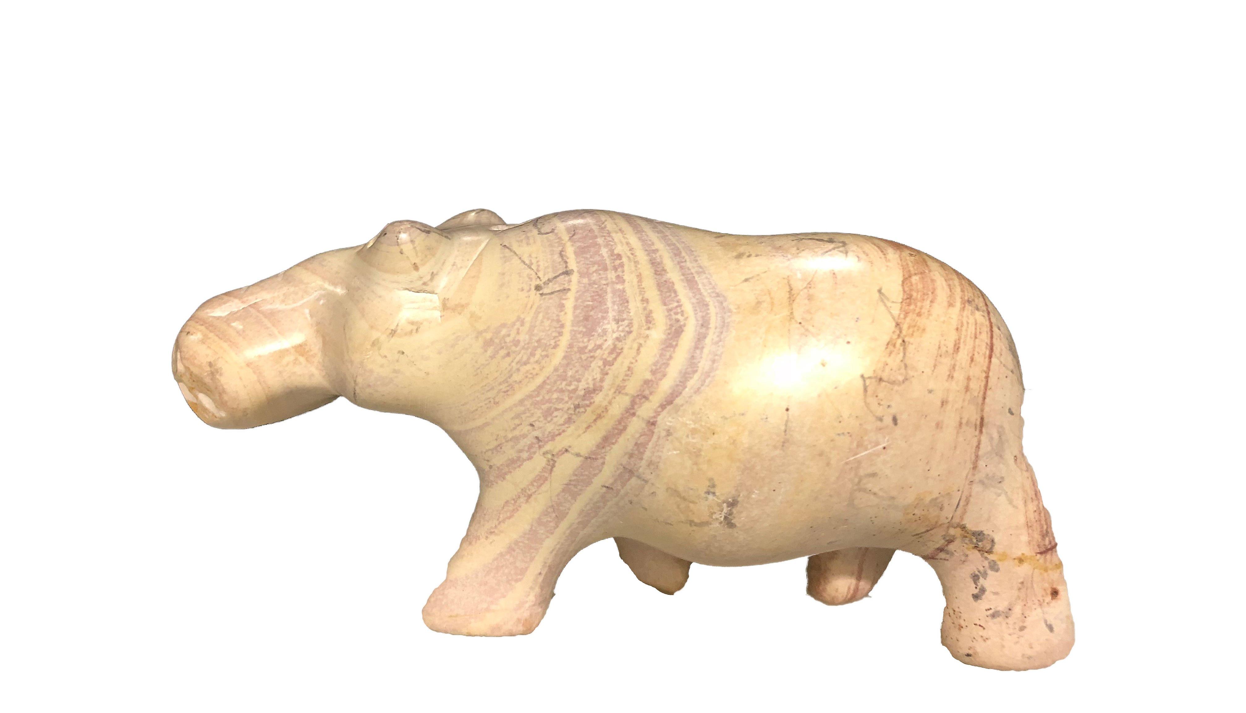 Shade of Grey Soapstone Hippo