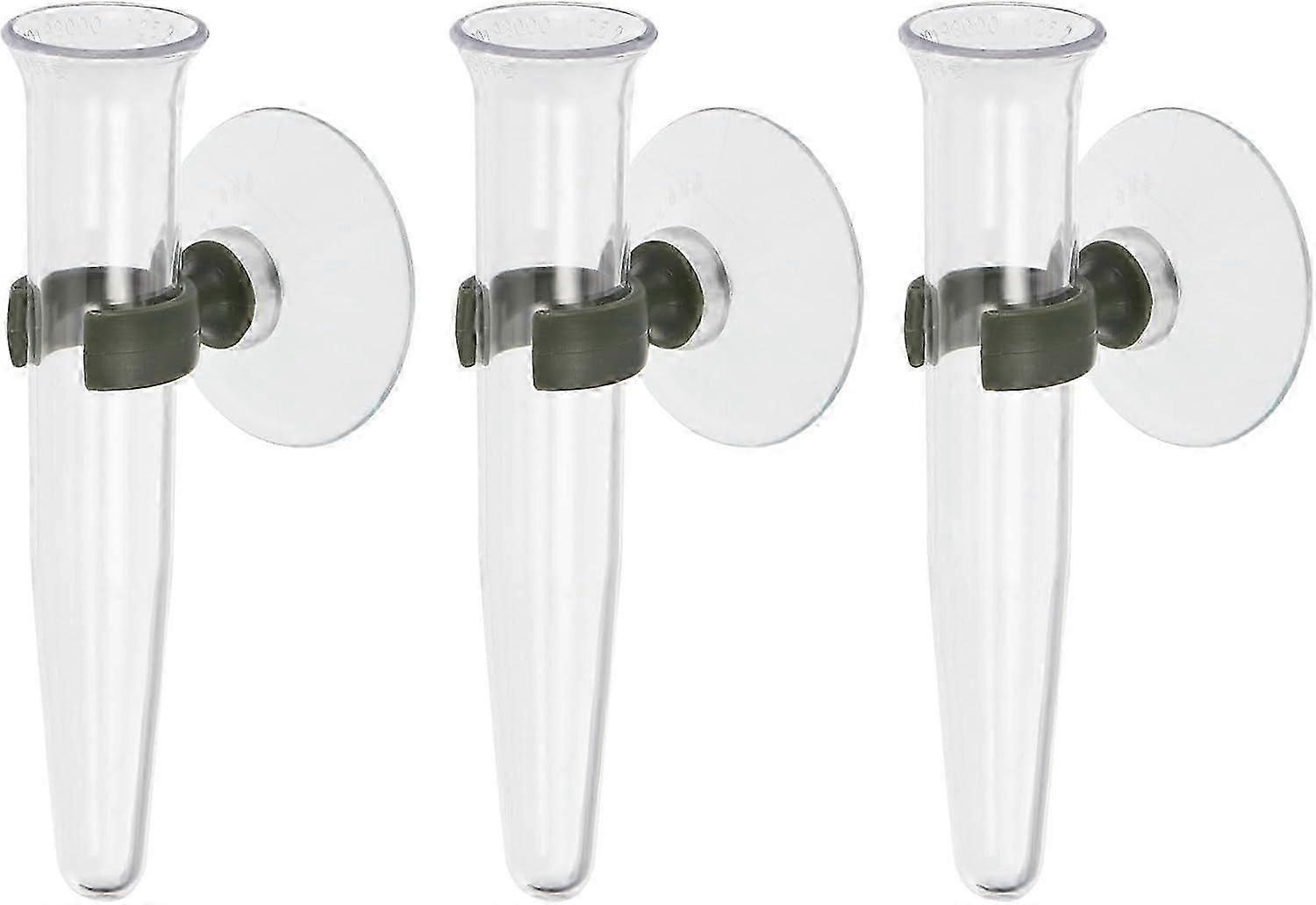 أنابيب مياه زهرية مع كوب شفط ، 3 قطع 0.6 "معرف 4" مزهرية بلاستيكية معلقة على الحائط - جيد