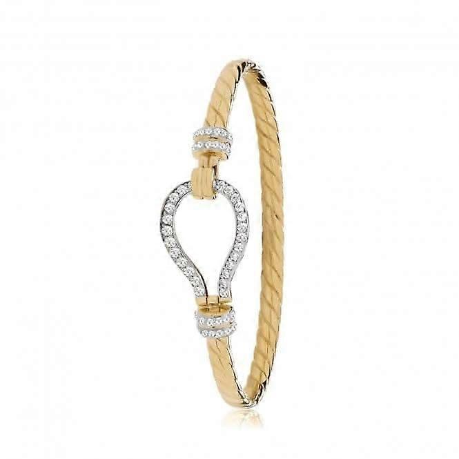 9ct Yellow Gold Hook Bangle BN432