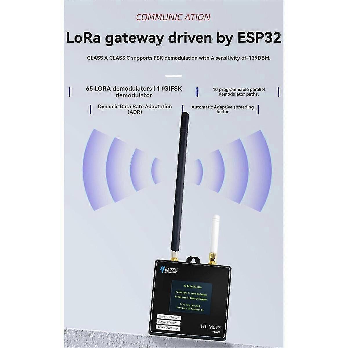 HT-M01S 8-Kanäle ORaWAN Router Ethernet WiFi Gateway Wifi ESP32 SX1303 Cloud-Plattform IOT 868MHz