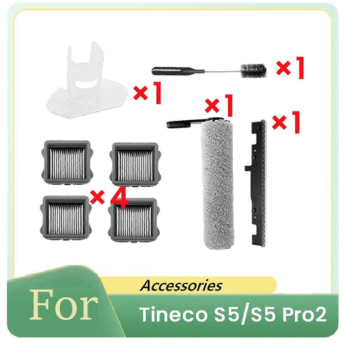 8 Pcs Robot Cleaner Brush Scraper Strip Roller Brush Filter Baffle