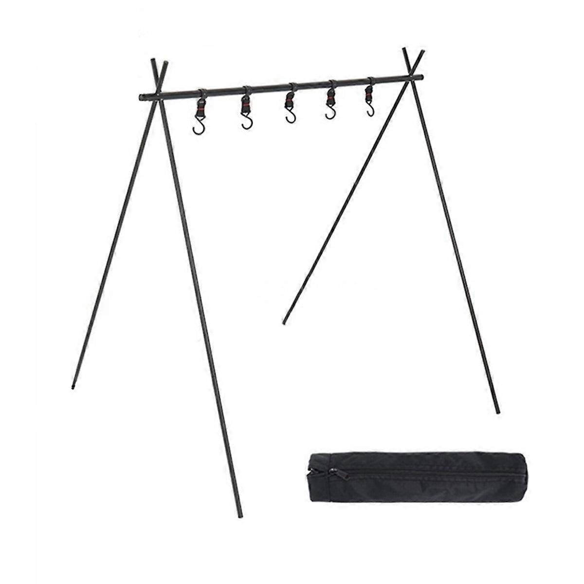 Folding Camping Tripod Travel Sundries Hanger 61x100x105cm