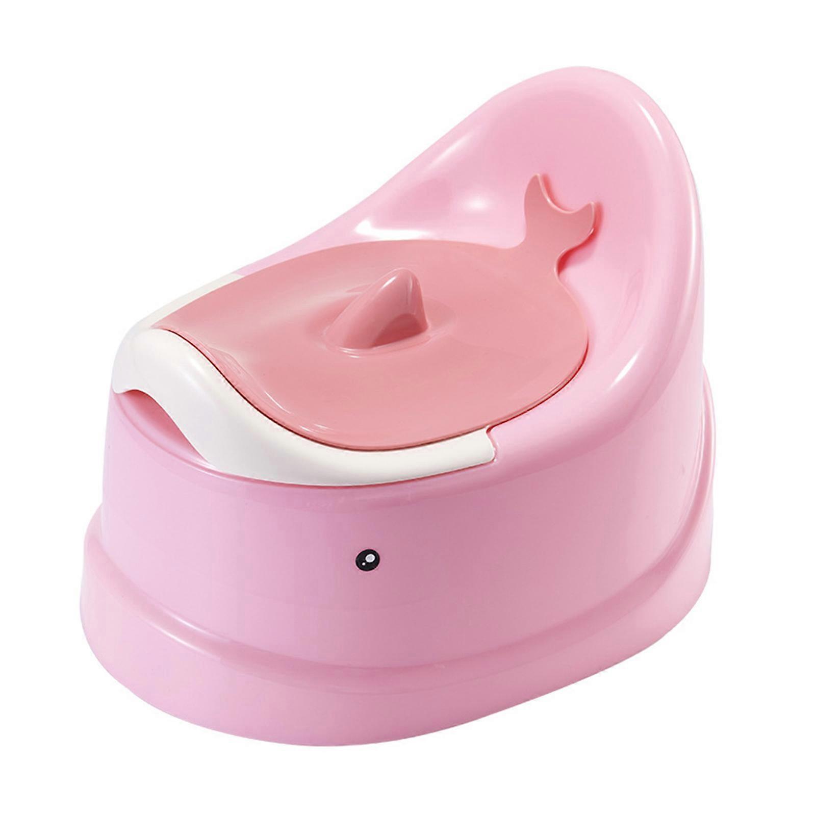 Toddler Toilet with Separating Design Potty Training Seat with Lid Splash Guard Toddler Training Toilet Lightweight Pink