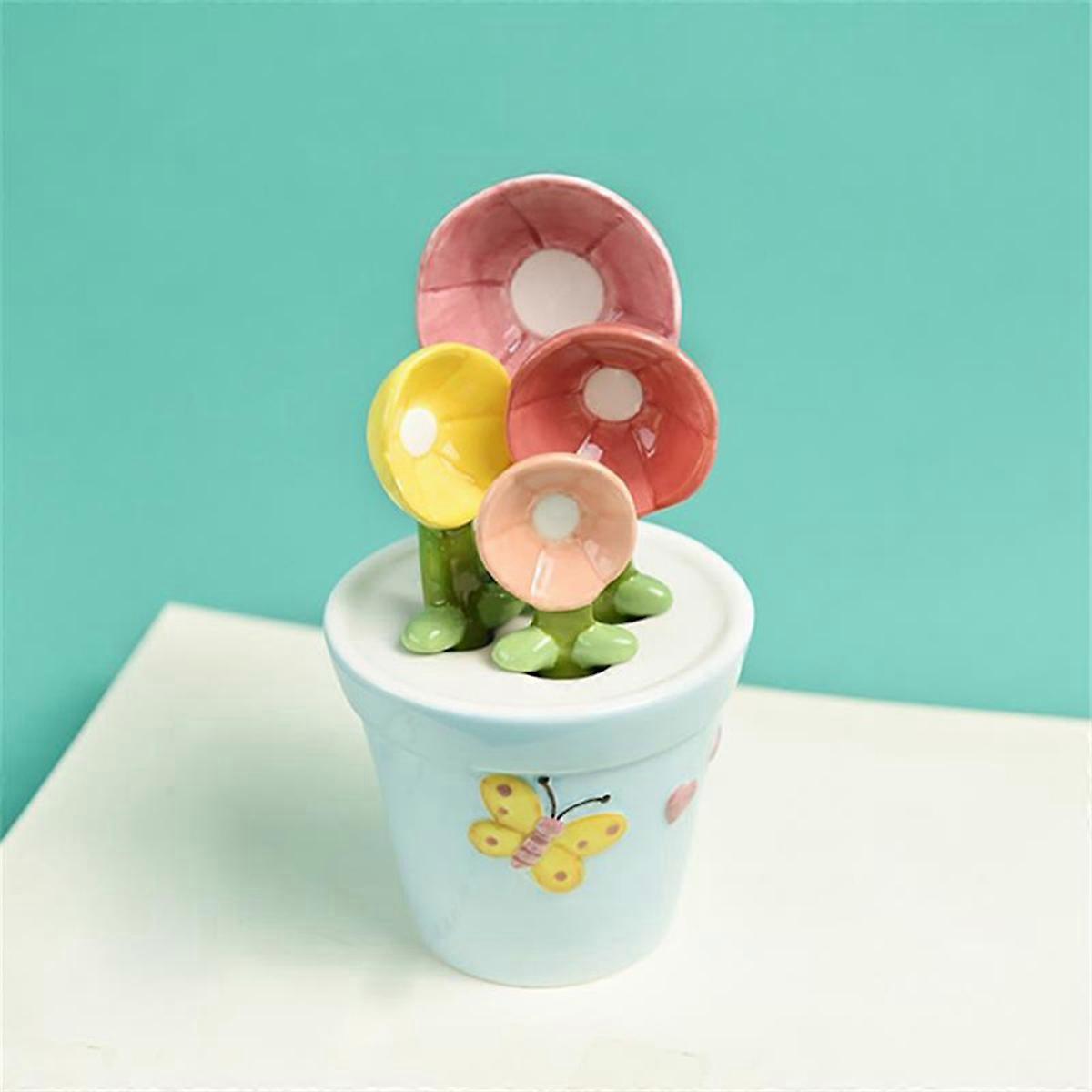 Ceramic measuring spoon baking food home kitchen Pink