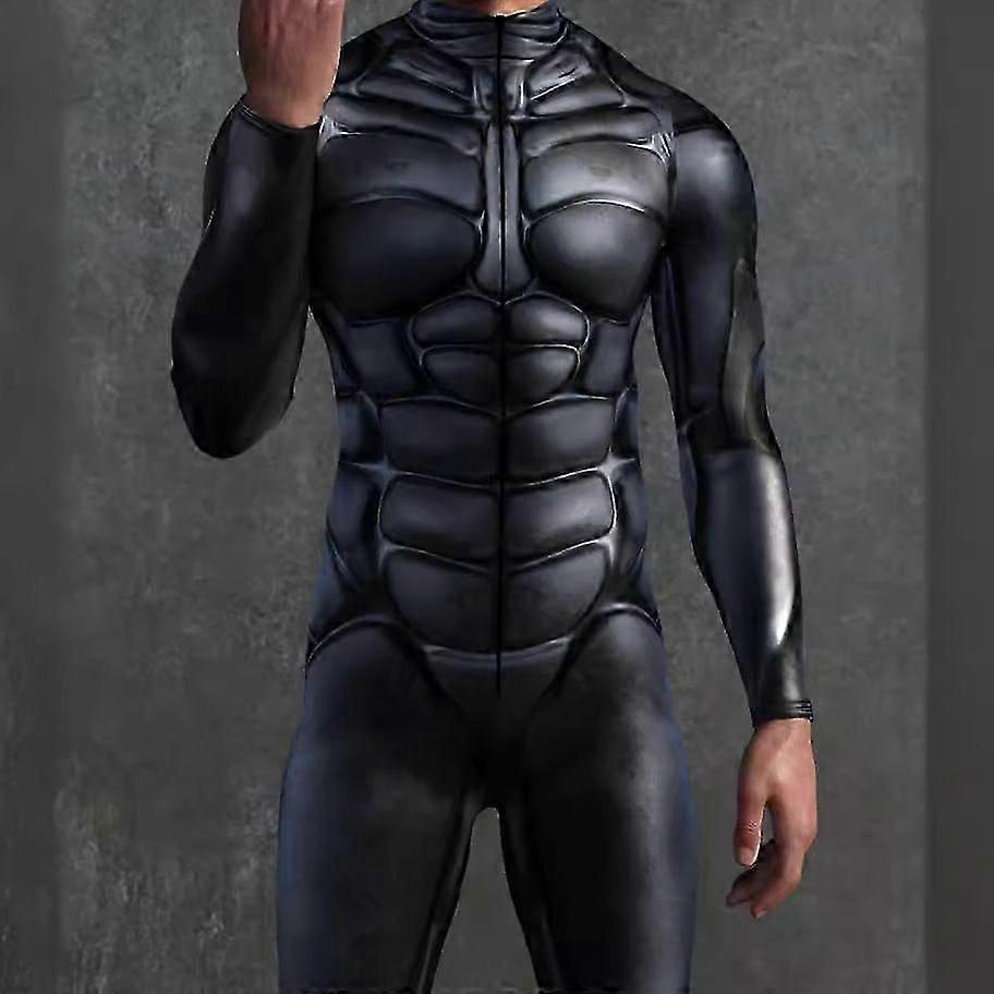 بذلة درع ميكانيكية للرجال Cyberpunk Bodysuit هالوين كرنفال حزب زي