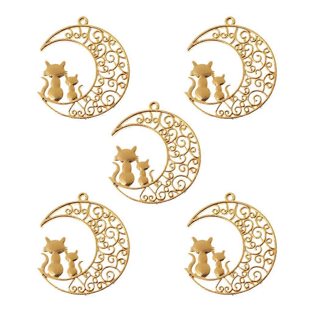 Silicone Resin Mold DIY Moon for Cat Frame Casting Molds DIY Craft 3D Mold for Art Craft Making Handmade Toys for Childr Gold