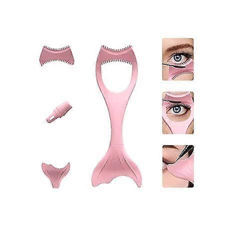 Eyeliner Stencils For Eyes, Mascara Shield Applicator Guard Pads, Mermaid Makeup Card with Eyelash Comb, Resusable Silicone Eyeshadow Eyebrow Stencils