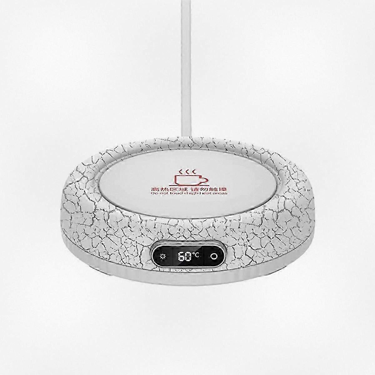 Colorful Ambient Light & Warm Coaster - Desktop Office Beverage Warmer, Lava Heat Tech with US Plug