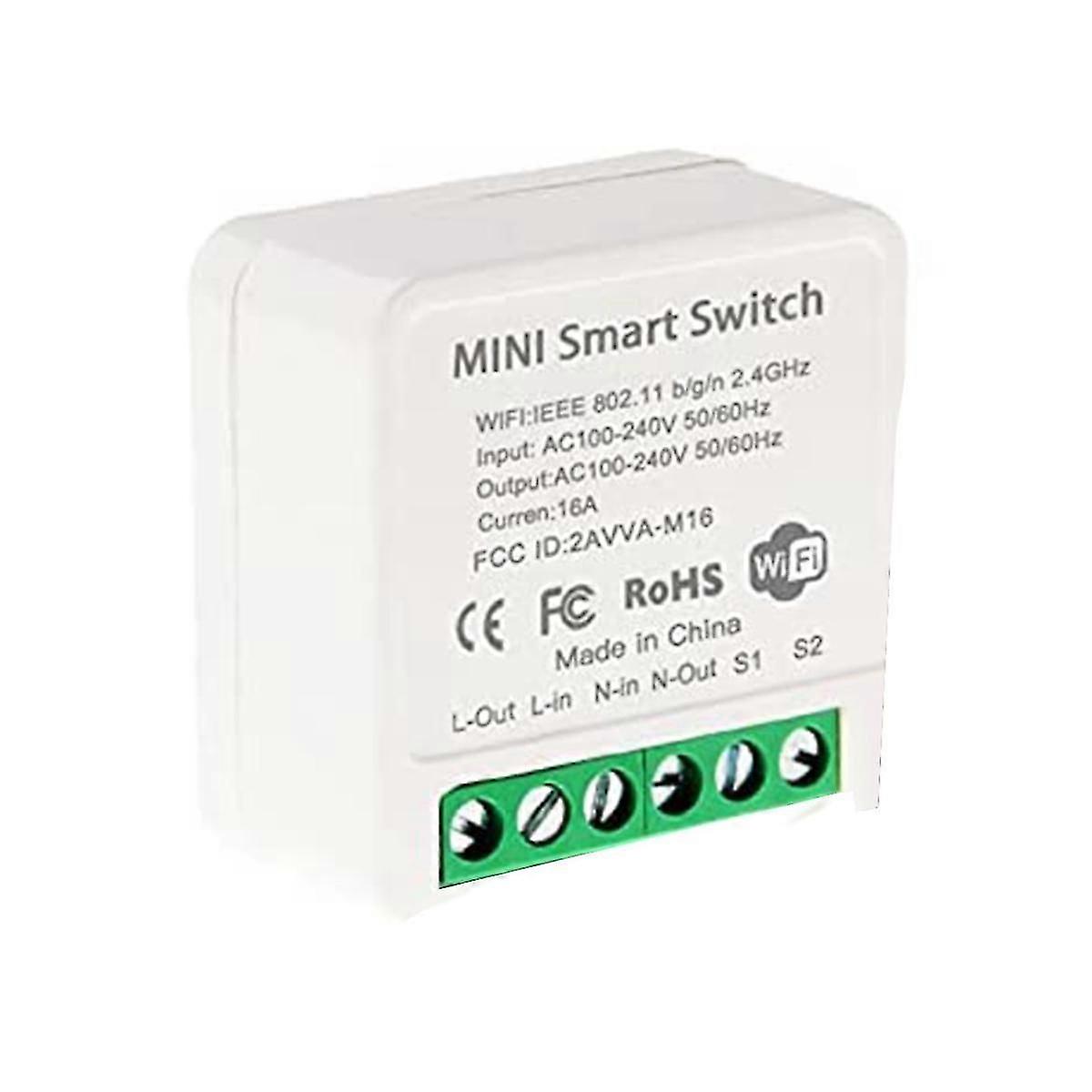 Mini Smart WiFi Relay Switch, DIY Timer Light Switch Module Smart Life/Tuya Application, Wireless R