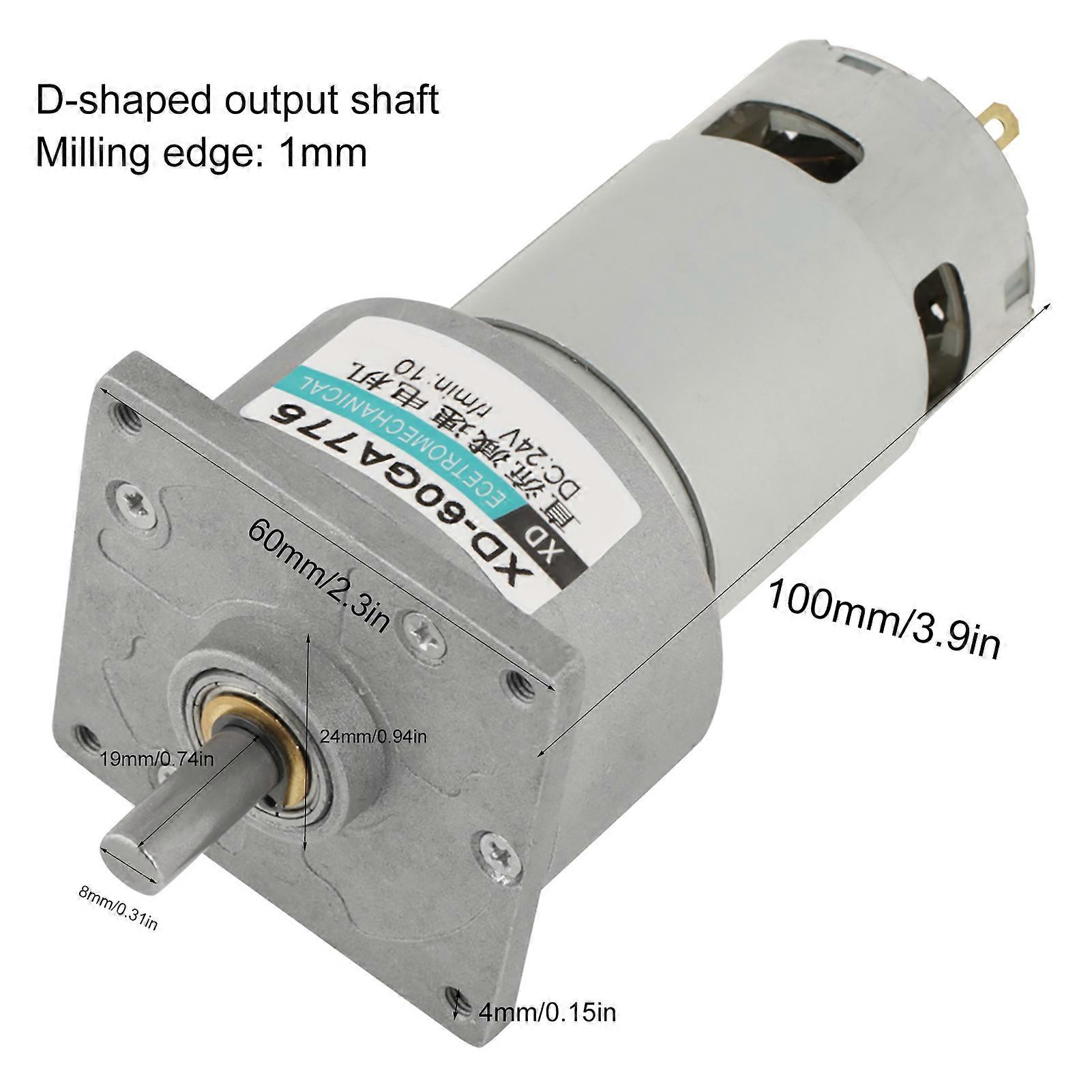 35W 24V Micro DC Metallgetriebemotor, Drehzahl einstellbar 10U/min CW/CCW