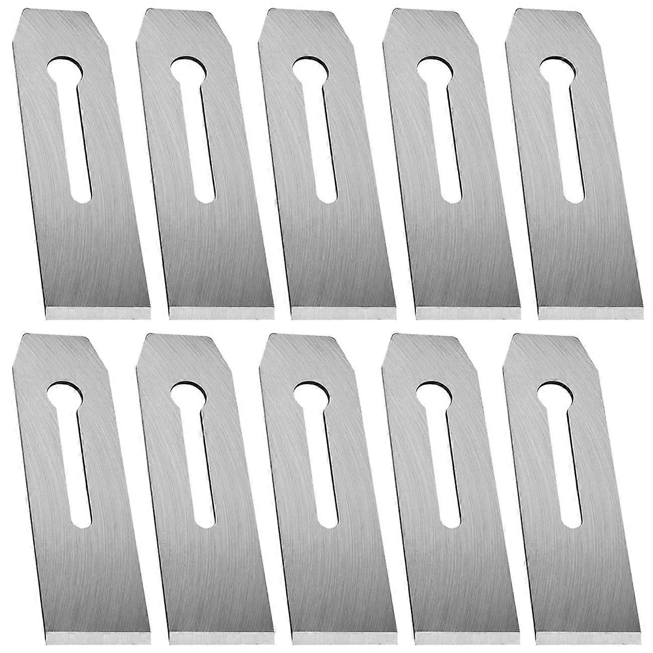 10 Pack Bench Hand Plane Blade Replacement Woodwork Planer Cutter Wide Iron Blades