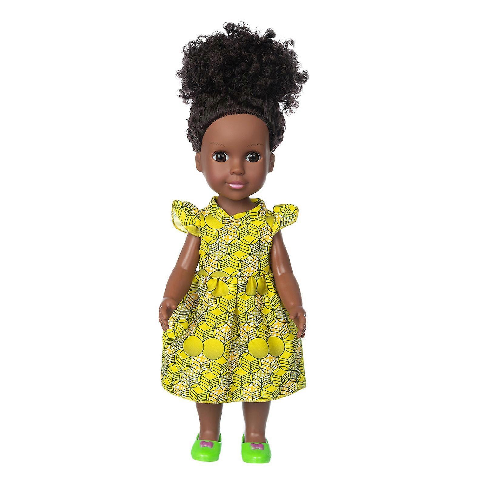 ブラックブラックベイビーキュートカーリーブラックCMビニールベビートイpu2145