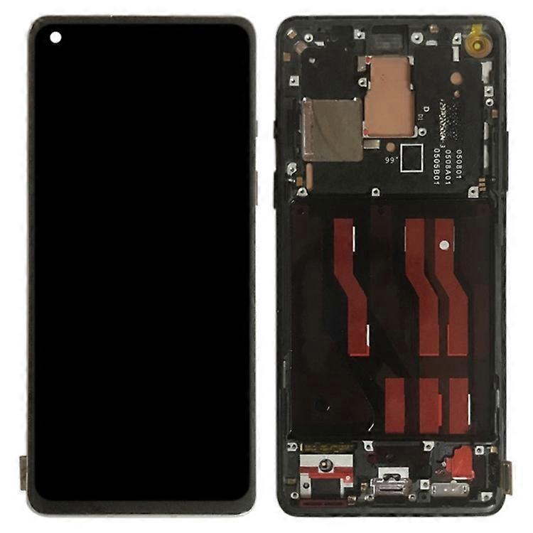 OnePlus 8、IN2013、IN2017、IN2010、IN2019、OEMグレードS、AMOLEDスクリーンおよびデジタイザーアセンブリ+フレーム修理部品(なし