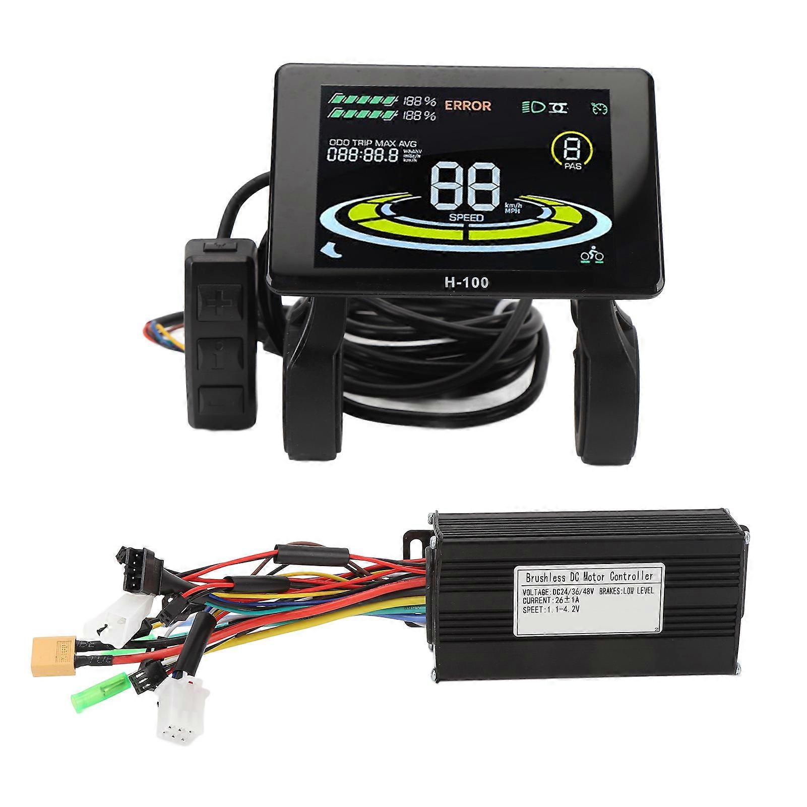 Mountain Cycle LCD Display Panel 26A 3 Mode Pure Sine Waving Brushless Controller Kit for 36V500W 36V750W 48V500W 48V750W Motor