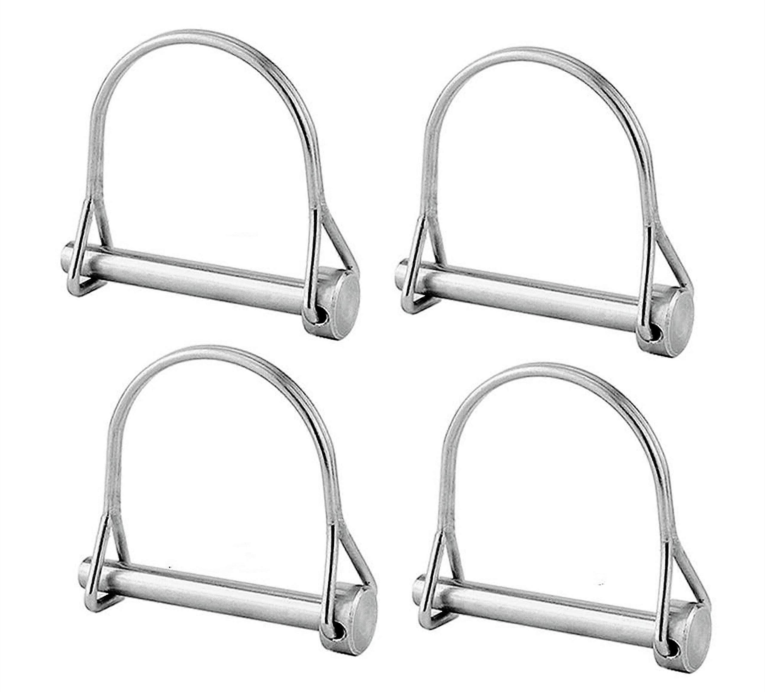 4Pack Safety Coupler Pin 1/2 Inch x 3-3/20 Inch Spring Steel Locking Pin for Heavy-Duty Applications