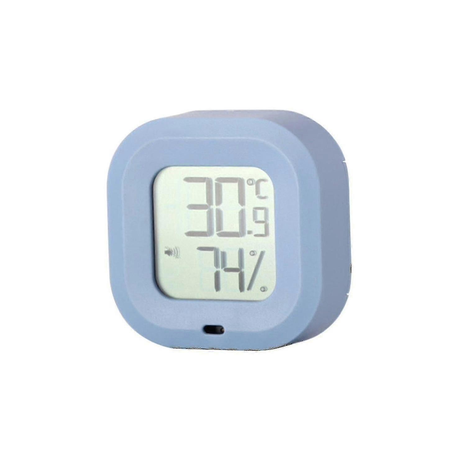 Mini Portable Digital Display Humidity Temperature Lcd Screen Wireless Thermometer Hygrometer- Blue