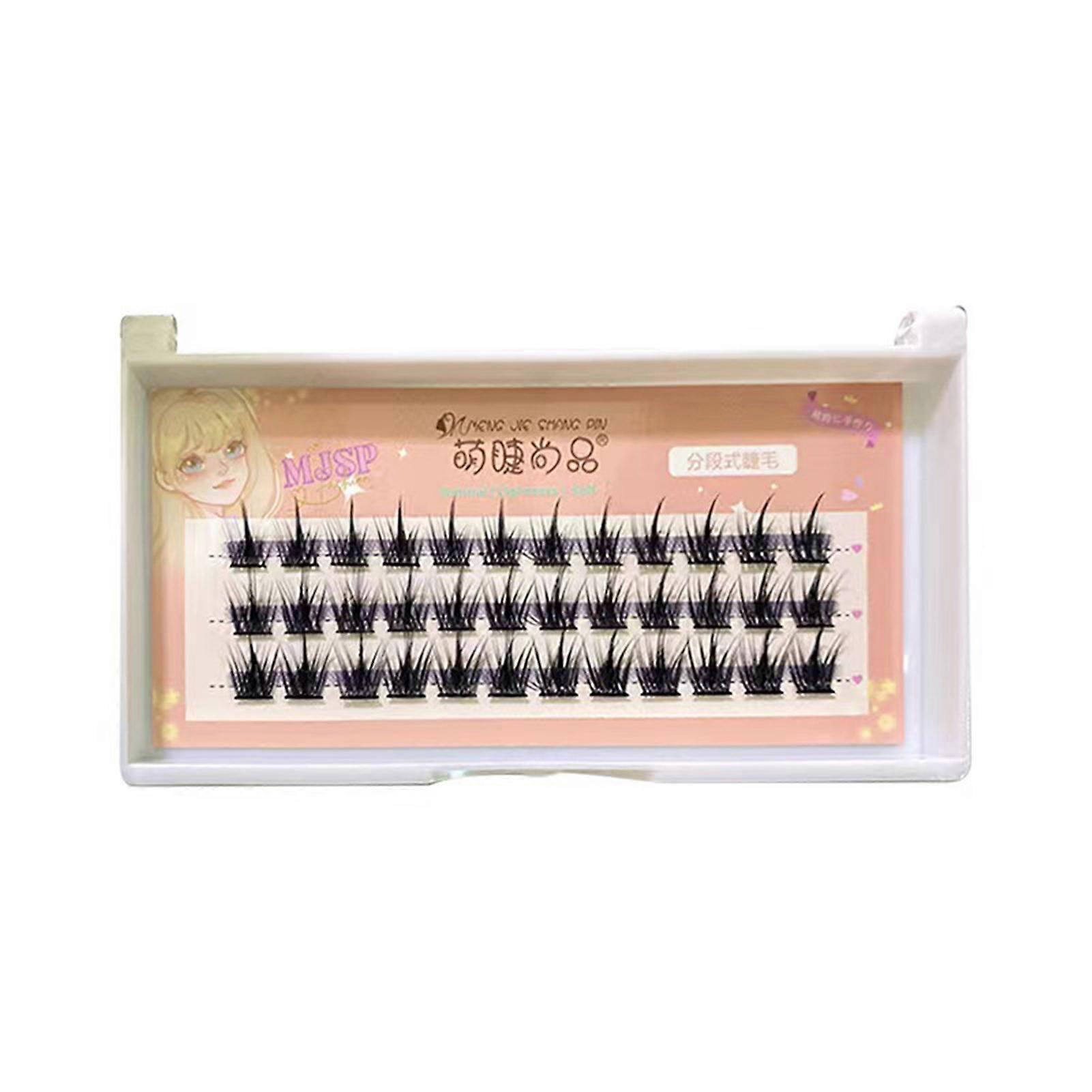Segmented False Eyelashes Self Adhesive Thick Fluffy Lashes