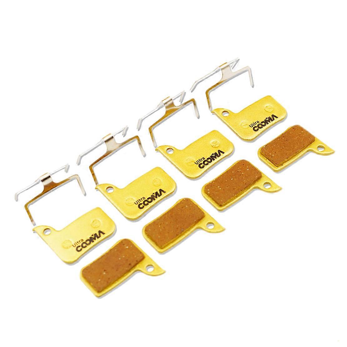 4 Pairs Full Metal Bicycle Disc Brake Pads for Level,Red 22 B1