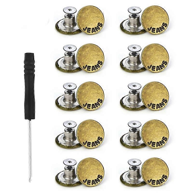 100 Pack Jeans Button Replacement 17mm Removable Jeans Accessories