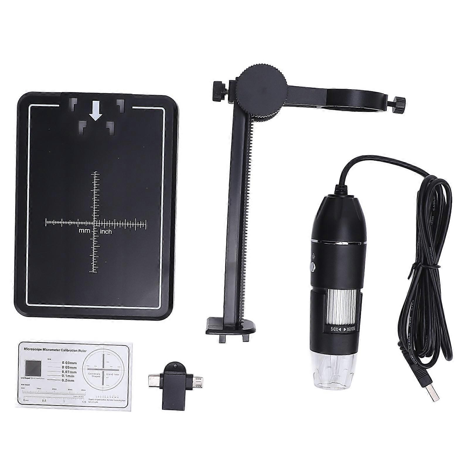1600x USB Digital Microscope with Stand | 8 LEDs, HD Images, Portable & Versatile Use