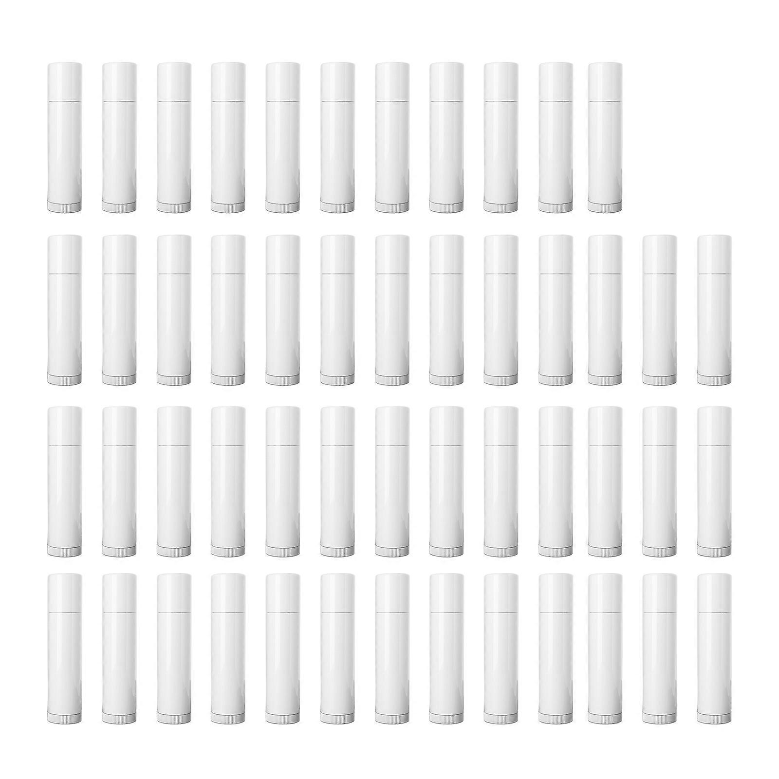 50pcs White Lipstick Tube 5g Containers Perfect for Making Your Own Lip Balms Refillable and Portable