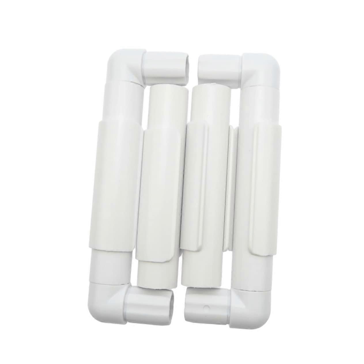 White Embroidery Clip Frame for Quilting and Cross Stitch, Portable Easy Storage, 12x12 Inch Size, Durable Design