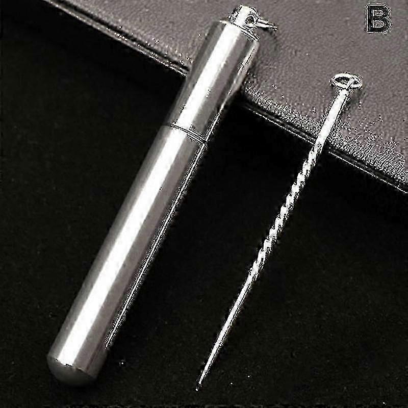 Compact Silver Toothpicks for Camping Hiking and Picnic Reusable