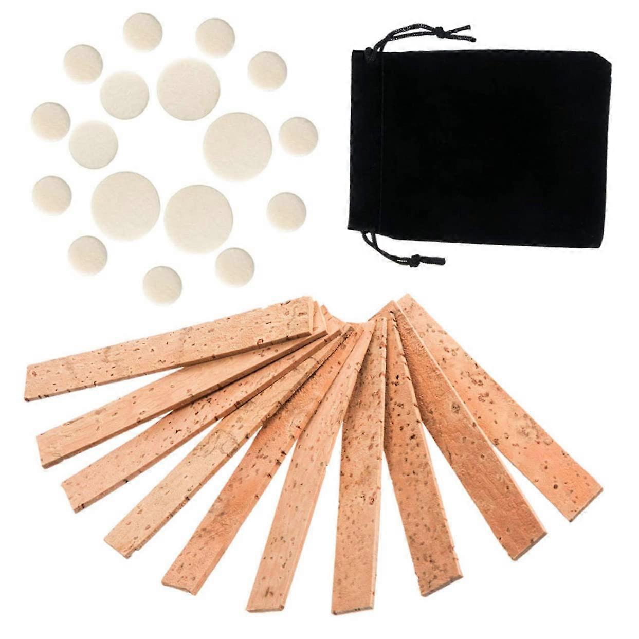 Pad Cork Replacement Kit 27pc Set Tuning Tube Key Pad for Woodwind Repair Ref: 1478