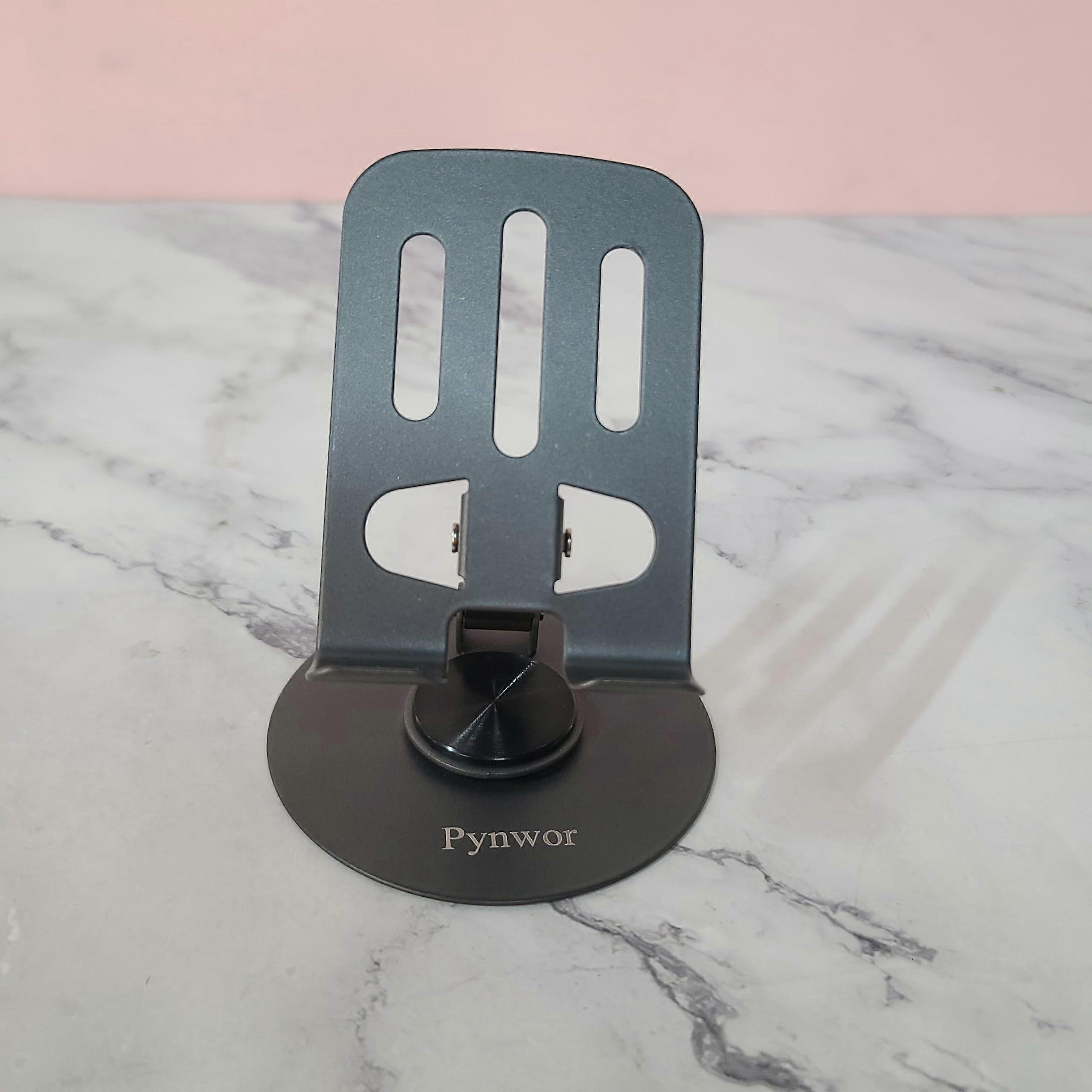 Mobile Phone Stand with Adjustable Angle and Height, Minimalist Design, Premium Materials, Ergonomic for Neck and Eye Relief