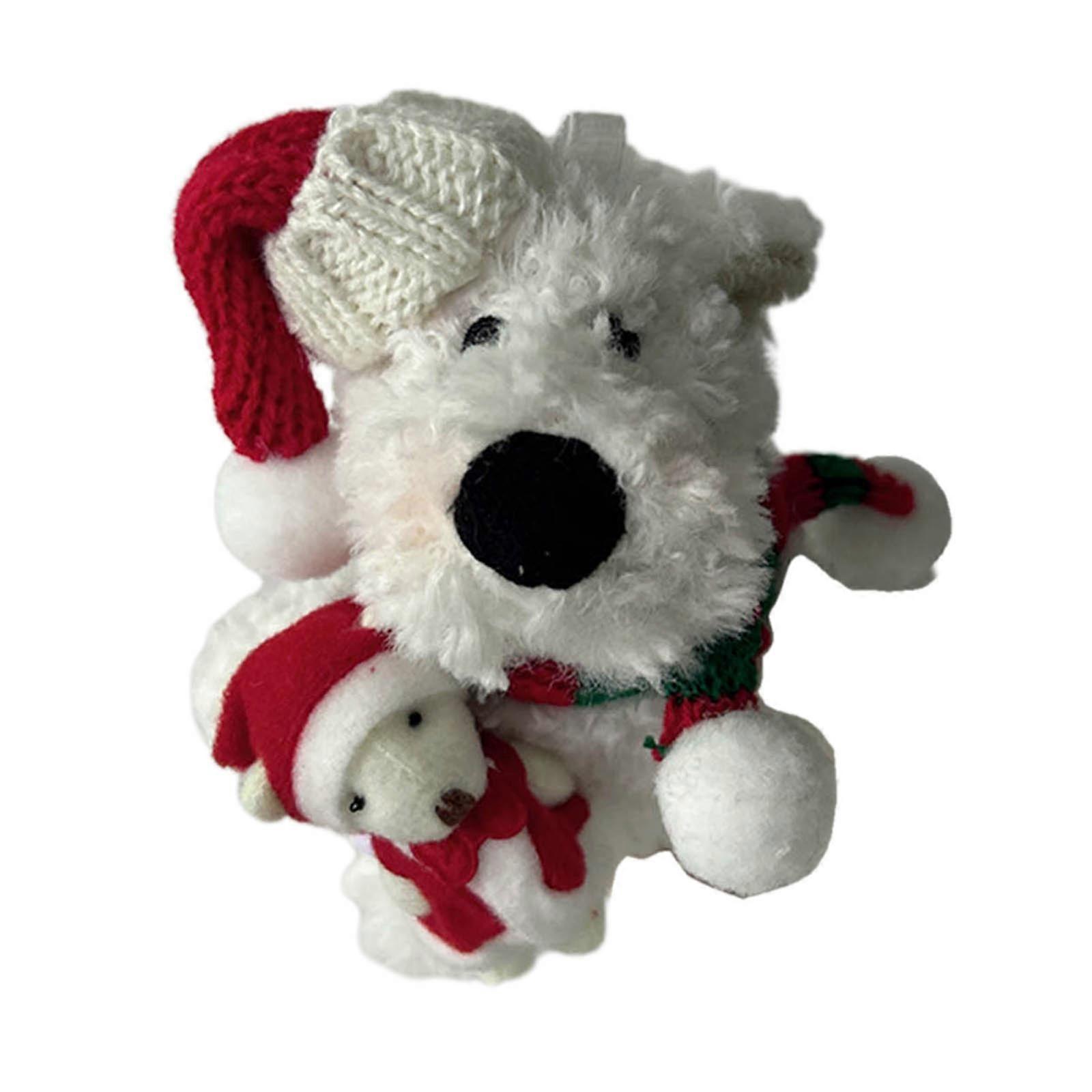Furry Dog Keychain Plush Toy Pendant Keyring Stuffed Animals Key Rings Stylish Ornament for Bag Phones Keys Cameras
