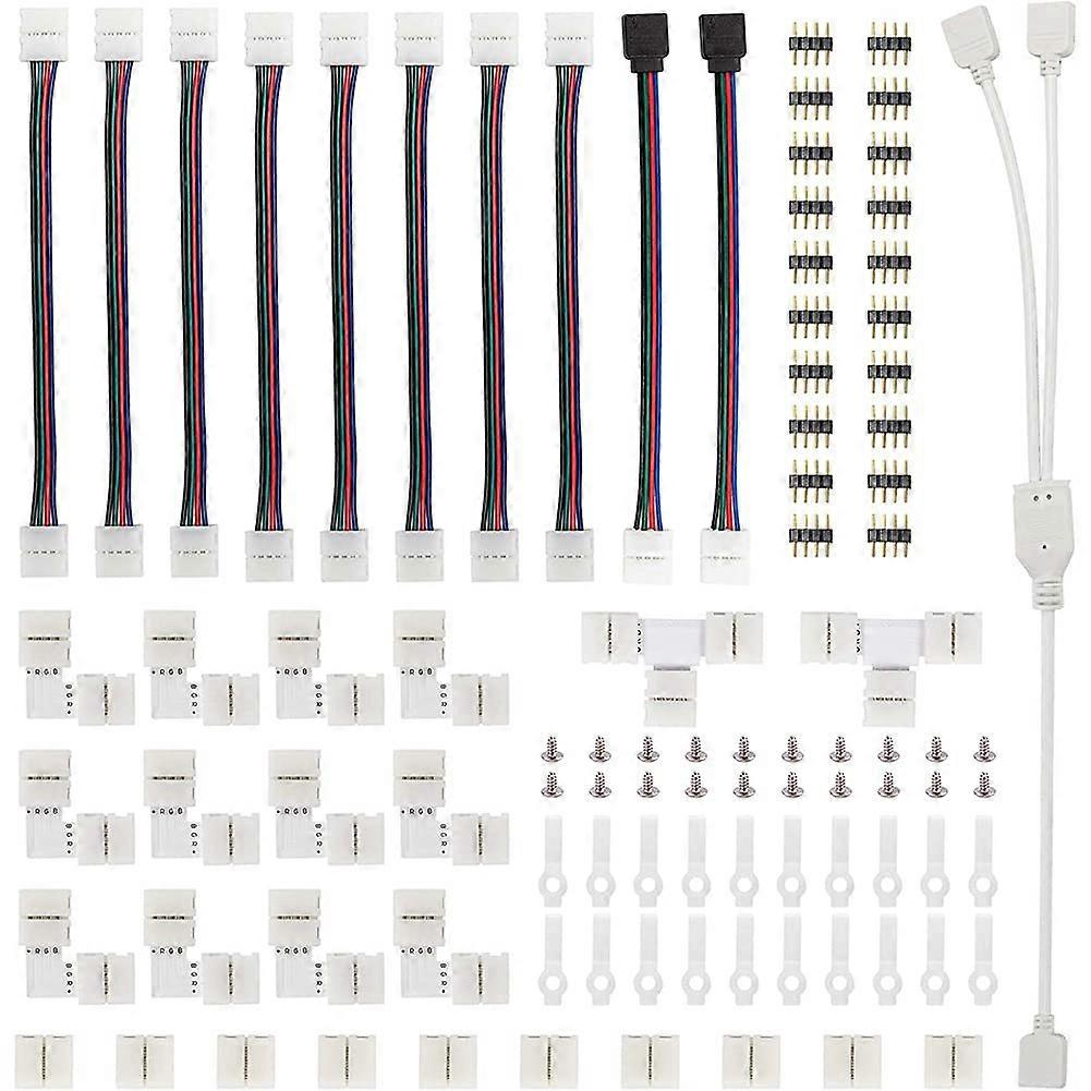 LED strip accessories, 5050 LED strip connection kit with Tshaped Lshaped connectors for light wire connection terminals, lighting accessories