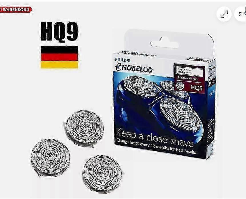 2025 3er-Pack Rasierkopf Philips HQ9 Norelco HQ9190 HQ9199 PT920 HQ8253 HQ8260 HQ8261[HS]