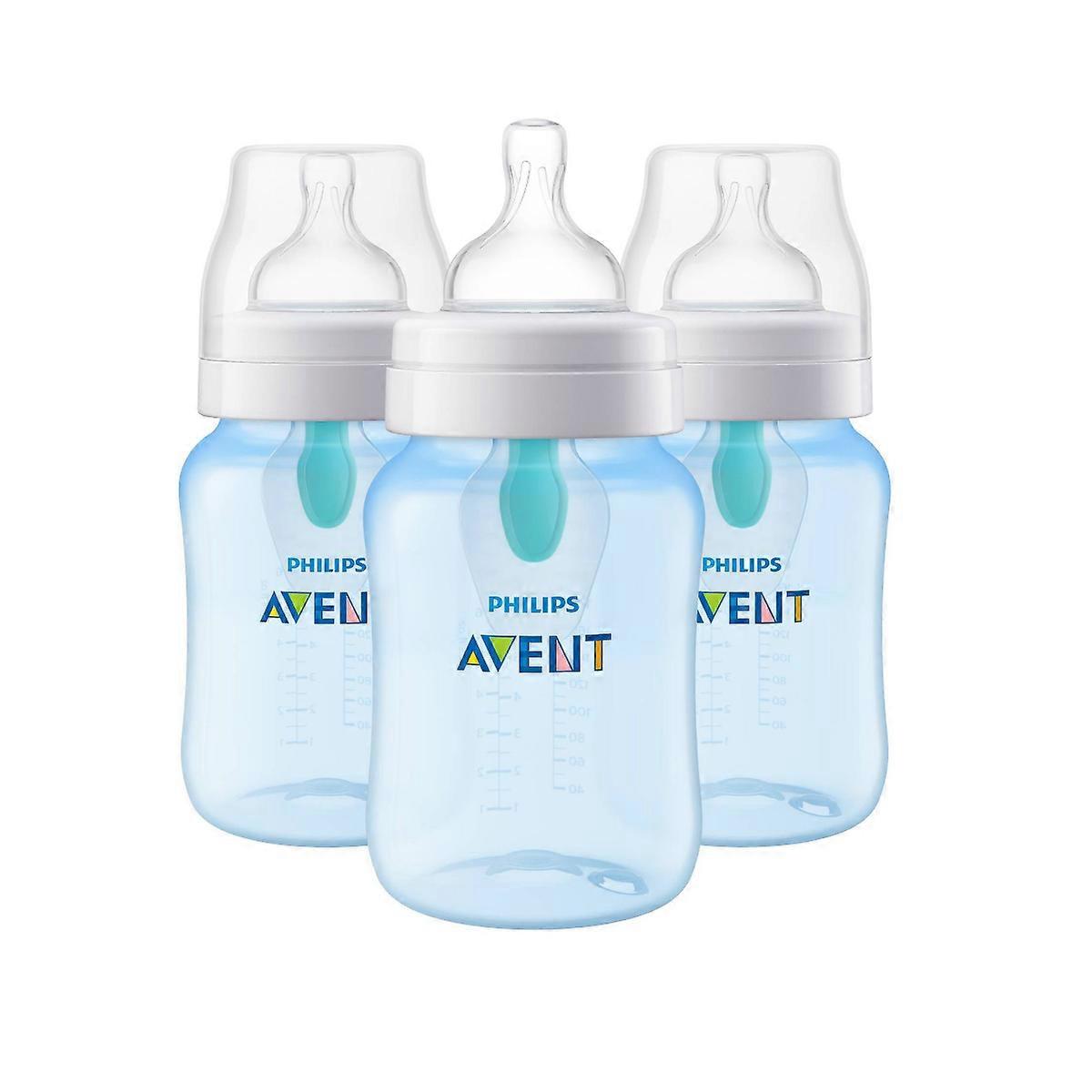 Philips Avent Anti-colic Baby Bottle With Airfree Vent - Blue - 9oz/3pk