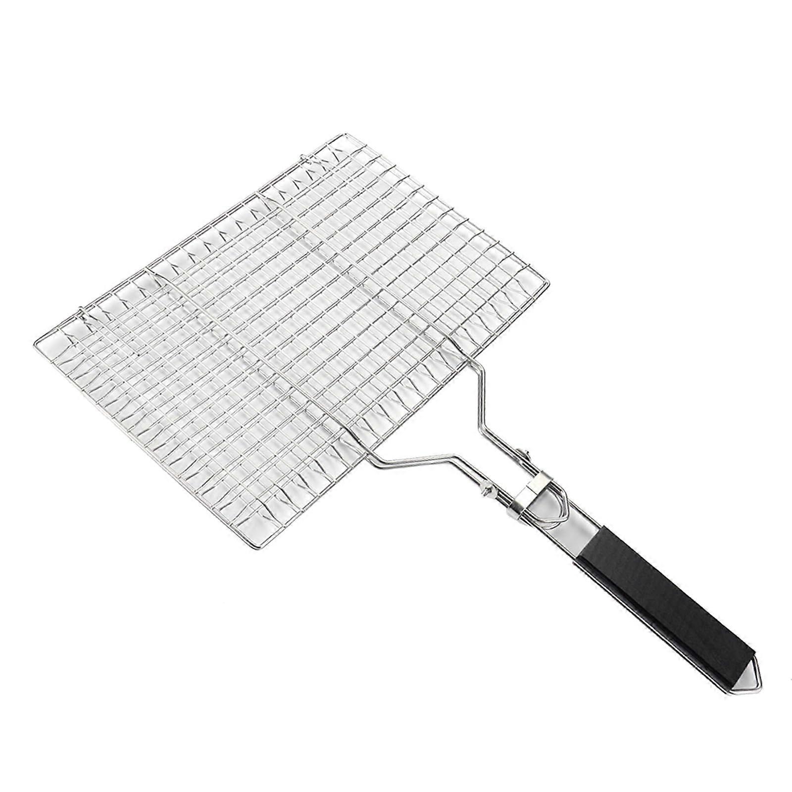 Portable BBQ Grill Net Foldable Stainless Steel Cooking Grate for Outdoor Camping