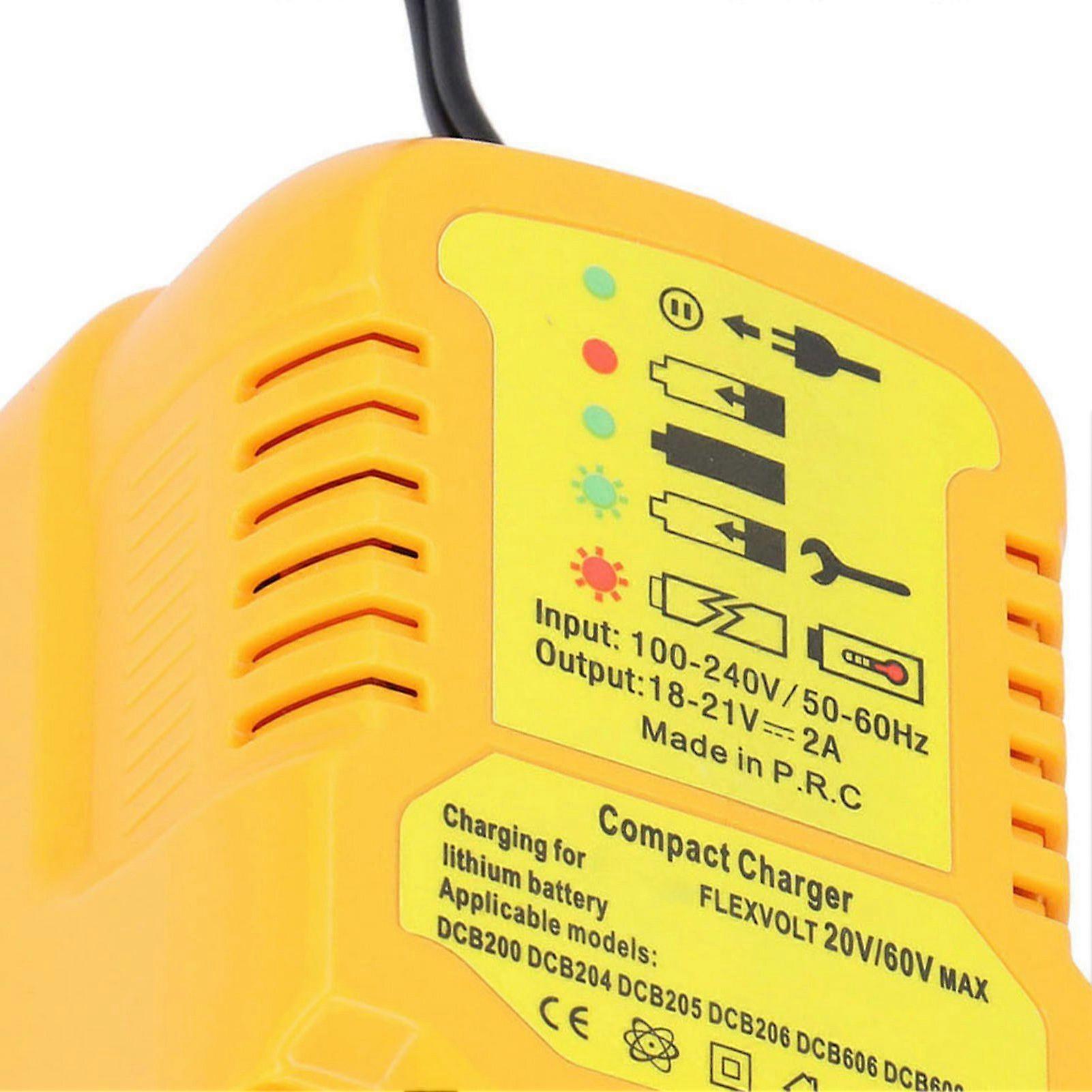 Høy kvalitet Mini bærbar litium batterilader for DeWalt DCB206 DCB230