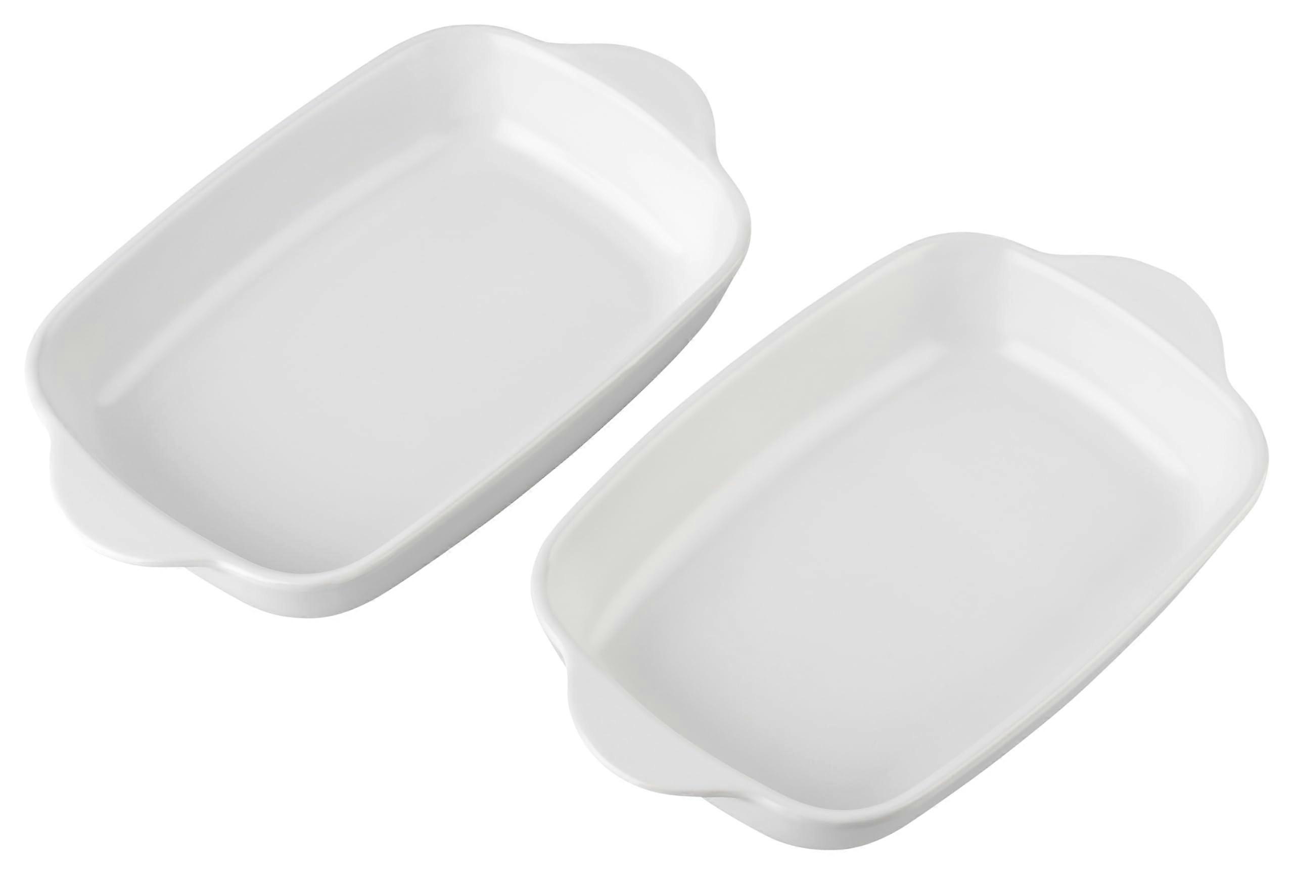 2 x Casserole Dish, Oven Mould, Small Ceramic Baking Mould, Ideal for 2 People, Casserole Dish for Lasagne Tiramisu and Much More, Set of 2
