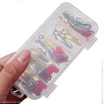 10 Pcs Colher de Pesca Isca Gancho de Metal Iscas de Fundição Spinner Iscas