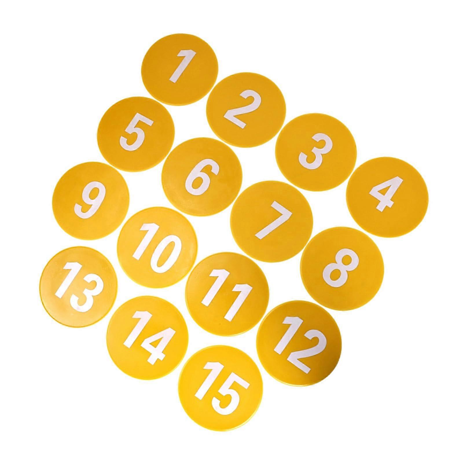 Spots Markers Non Slip Floor Points For Gyms Flat Cone Yellow Pack Of 15 Agility Markers For Football Training